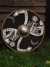 wooden hand art Viking Battle Shield Fenrir Norse Shield picture