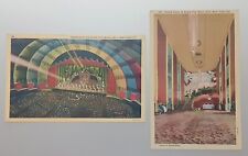 2 Vintage Postcards~New York City~Interior & Foyer Of The Radio City Music Hall picture