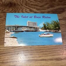 New Ocean Road, A1A Bridge, Inlet at Boca Raton FL -Vintage Postcard picture