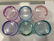 Vintage Tupperware 12 Pieces Pastel Acrylic Stacking Tumbler 6 Tall 6 Short picture