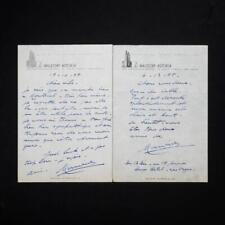 (2) Handwritten Signed Autographed Maurice Chevalier Letters to Lilo Passardiere picture