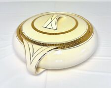 Art Deco Vintage Burleigh Ware Cream & Gold Embossed Balmoral Tureen Gold Trim picture