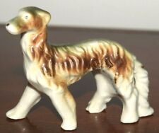 Vintage Long Hair Greyhound Dog Figurine Porcelain Hand Painted Japan Tall 2.75