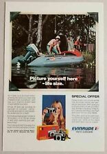 1973 Print Ad Evinrude Outboard Motors Rubber Dinghy at Camp picture