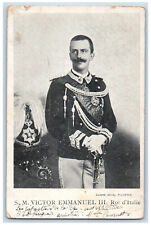 Postcard France Royalty SM Victor Emmanuel III Roi d'Italie 1903 Antique picture