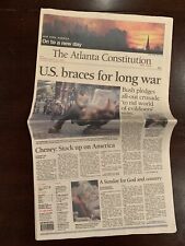 The Atlanta Constitution ~ U.S Braces For Long War ~ September 17th, 2001 picture