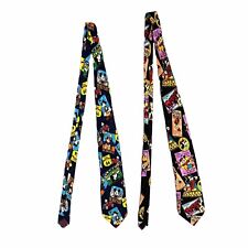 Set of 2 Mickey Mouse Vintage 100% Silk Ties by Mickey, Inc Adult One Size picture