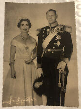 Vintage RPPC 1935 Postcard Unposted - King Frederik IX & Queen Ingrid Wedding picture