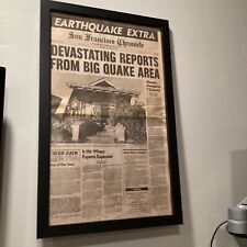  Newspaper- San Francisco, CA. Chronicle 1989 Earthquake Oct. 19th QUAKE EXTRA picture