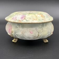 Antique Royal Bayreuth Tettau Porcelain ROSE TAPESTRY Dresser Powder Jar picture