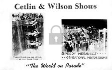 Celtin & Wilson Motorcycle Wall Of Death East Liverpool Ohio OH Reprint Postcard picture