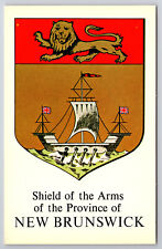 Vintage Canada Postcard Shield of Arms Province of New Brunswick picture