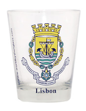 LISBON PORTUGAL COAT OF ARMS SHOT GLASS SHOTGLASS picture