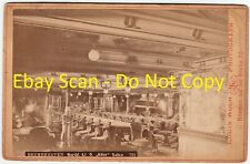 RARE Cabinet Photo - SS Aller Norddeutscher Lloyd Ship Interior Salon c1880s  picture
