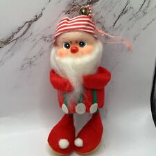 Vintage Christmas Elf Fabric And Plastic Face 6” Height picture