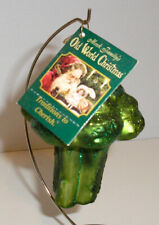 2009 OLD WORLD CHRISTMAS - BROCCOLI - BLOWN GLASS ORNAMENT - NEW W/TAG picture