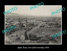 OLD LARGE HISTORIC PHOTO OF ALPINE TEXAS VIEW OF THE TOWNSHIP c1910 picture
