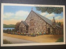 Vintage NEW YORK postcard Old Stone Catholic Church Greenwood Lake NY 1940's  picture