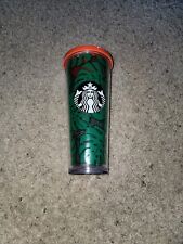 Starbucks Tropical Green Palm Banana Leaf w/Coral Venti 24oz Cold Cup picture