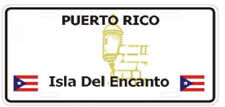 Puerto Rico Isla Del Encanto Embossed License Plate 6