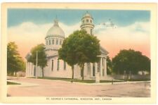 St. George Cathedral Kingston Ontario Canada Postcard 1959 picture