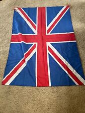 Large Vintage Antique 1980s nylon Union Jack British Flag picture