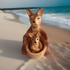 Unique Vintage Kangaroo and Joey Salt & Pepper Shakers with Stoppers picture