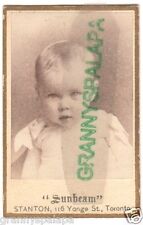 Antique Photo-Cute Baby Curious Look-Sunbeam-Stanton Photographer-Toronto Canada picture
