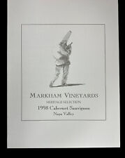 Vintage Markham Vineyards Heritage Collection 1998 Cabernet Sauvignon Ad/Poster picture