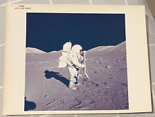 Apollo 17 Harrison Schmitt on the Moon Red Number Photo A Kodak Paper Nasa picture