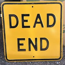 Vintage 1950’s DEAD END Embossed Steel Metal Road Highway Street Sign 18” NOS picture