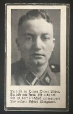 WWII German Waffen SS Elite Death Card Photo KIA May 1940 Sterbe Bild 2.WK picture