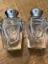 Vintage Lead Crystal Salt & Pepper Shakers With Seahorse Design picture