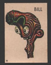 1965 Topps Ugly Stickers #18 Bill picture