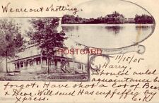 pre-1907 GRAND CENTRAL HOUSE, LAKE HUNTINGTON, N Y 1905 shot lots of bear & dear picture