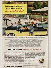 1955 Ford Fairlane Sunliner Hertz Rent A Car Print Ad picture