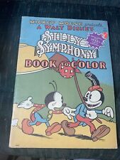 Mickey Mouse Vintage Large 1975 Walt Disney  Silly Symphony Color Book picture