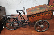 Leonardo Luna?  Vintage Bicycle Cart with CIGAR BOX Rare and Unusual Bike picture