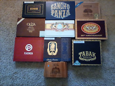Lot of 10  Cigar Boxes Empty Assorted Shapes and Size-1 picture