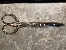 Vintage Toledo Spain Painted Steel Sewing Crafting Embroidery Scissors Shears  picture