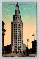 Buffalo NY-New York, Electric Building, Antique, Vintage c1914 Souvenir Postcard picture