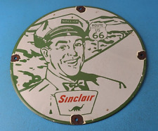 Vintage Sinclair Gasoline Sign - Porcelain Route 66 Mother Road Gas Pump Sign picture