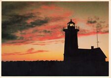 Postcard Nauset Light Cape Cod National Seashore, Eastham, MA VTG Posted 1988 picture