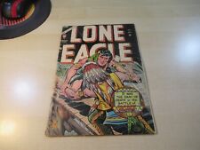 LONE EAGLE #4 AJAX GOLDEN AGE WESTERN KNIVE HATCHET BATTLE COVER SWIFT RIDER picture