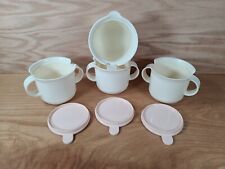 Tupperware 7-Piece Bundle (3) Sugar Canisters (3) Lids (1) Creamer Canister VTG picture