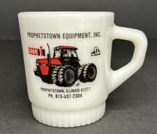 Vtg 1989 Case IH Dealer Tractor Glass Mug Galaxy Prophetstown IL Equipment Ad picture