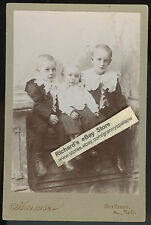 Cabinet Photo - Cute 3 Little Boys, All Dressed Up - Scribner, Nebraska picture