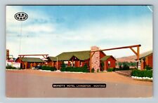 Livingston MT-Montana, Brandt's Motel, Rustic Cabins, c1953 Vintage Postcard picture