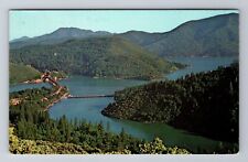 Shasta Lake CA-California, Aerial View of Shasta Lake, Antique Vintage Postcard picture