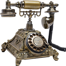 Antique Vintage Phone, Rotary Dial Retro Old Fashioned Landline Telephone for Ho picture